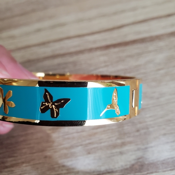 NWT Johnny Was Teal Garden Bangle Bracelet - Picture 6 of 13